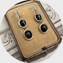 Load image into Gallery viewer, Victorian Banded Agate Drop Earrings