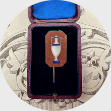 Load image into Gallery viewer, Victorian Goldstone Amphora Brooch by Domenico Bussolin