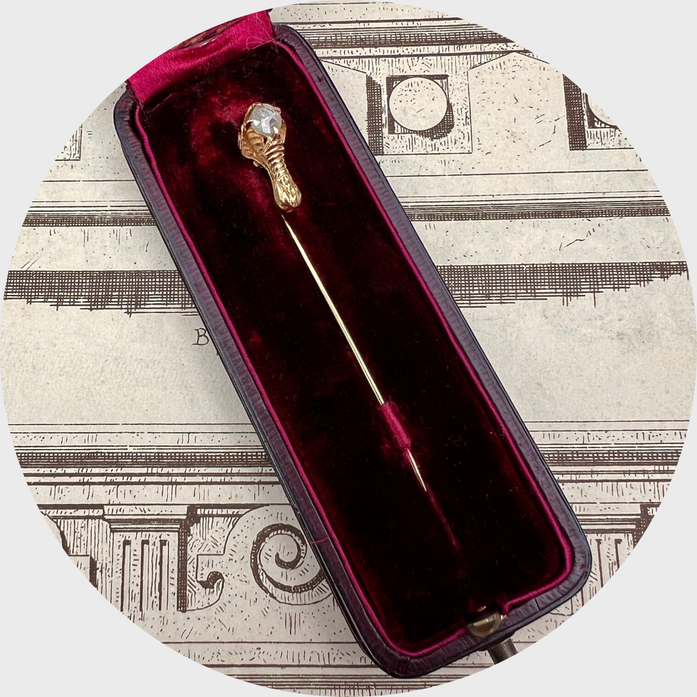 Rose-Cut Diamond Claw Pin