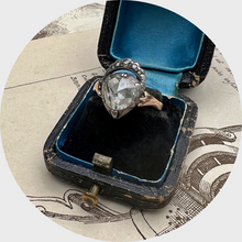 Load image into Gallery viewer, Rose-Cut Diamond Crowned Heart Ring
