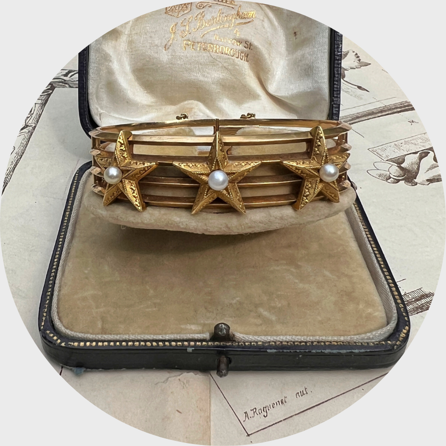 Victorian Pearl Star Bracelet