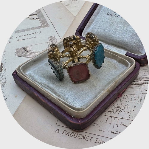 Georgian Multi Coloured Wax Seal Wheel