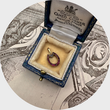 Load image into Gallery viewer, Reversible Emerald / Ruby Horseshoe Pendant
