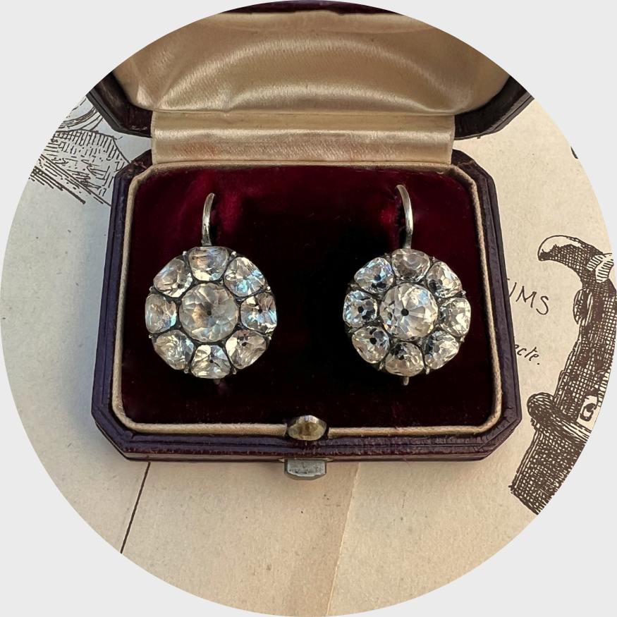 Georgian Paste Drop Earrings