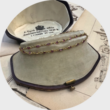 Load image into Gallery viewer, Vintage Yellow Gold Ruby Link Bracelet