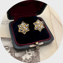 Load image into Gallery viewer, Victorian Rose-Cut Diamond Star Earrings
