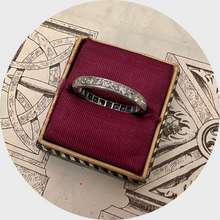 Load image into Gallery viewer, Platinum Old-Cut Diamond Eternity Ring