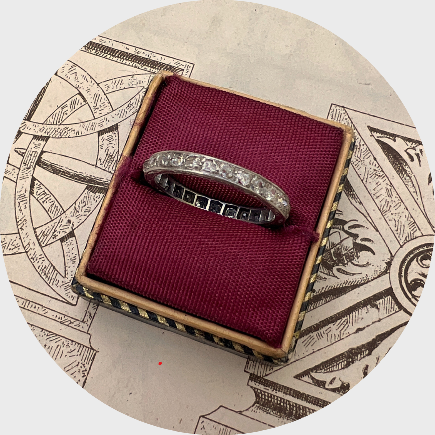 Platinum Old-Cut Diamond Eternity Ring