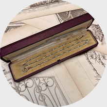 Load image into Gallery viewer, Art Deco Two Tone Gold Watch Chain / Necklace
