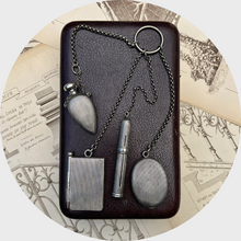 Load image into Gallery viewer, Victorian Silver Chatelaine with Accessories