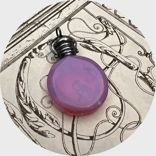 Antique Pink Opaline Glass Perfume Bottle