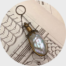 Load image into Gallery viewer, Antique Shell Perfume Bottle with Ring