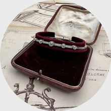 Load image into Gallery viewer, Reserved: Art Deco Old-Cut Diamond Link Bracelet