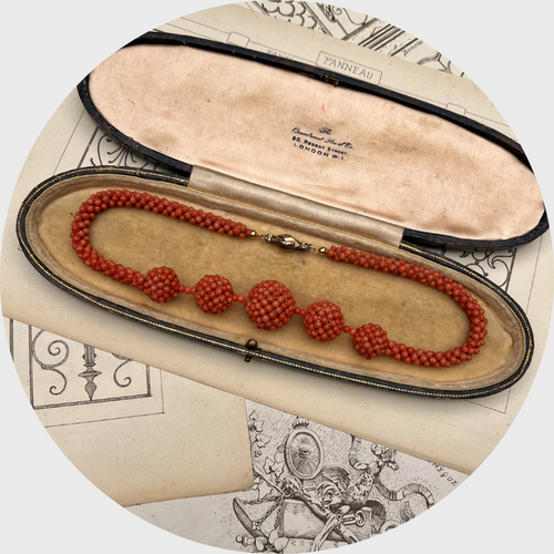 Antique Sciacca Coral Necklace