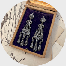 Load image into Gallery viewer, 18th Century Cut Steel Drop Earrings