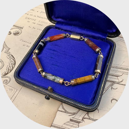 Victorian Agate Link Bracelet