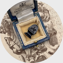 Load image into Gallery viewer, 19th Century French Onyx Cupid Intaglio Fob