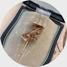 Load image into Gallery viewer, Antique Stickpin of a Hand with Cocktail