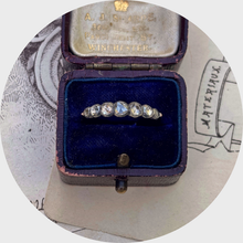 Load image into Gallery viewer, Georgian Seven Stone Rose-Cut Diamond Half Hoop Ring