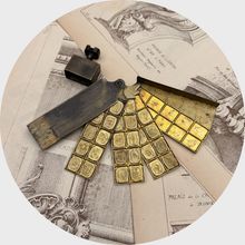 Load image into Gallery viewer, 19th Century Seal Holder with Five Trays and 27 Double-Sided Seals