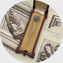 Load image into Gallery viewer, Art Deco Sapphire &amp; Diamond Cube Stickpin
