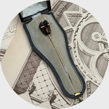 Load image into Gallery viewer, Antique Wooden Fetching Dog Stickpin