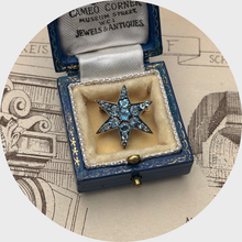 Load image into Gallery viewer, 19th Century Small Blue Paste Star Brooch