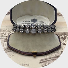 Load image into Gallery viewer, 19th Century Silver Double Row Collet-Set Paste Bracelet