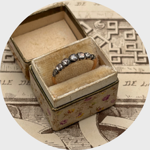 Load image into Gallery viewer, Georgian Seven Stone Rose-Cut Diamond Half Hoop Ring