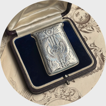 Load image into Gallery viewer, Antique Sterling Silver Egyptian Revival Vesta Case