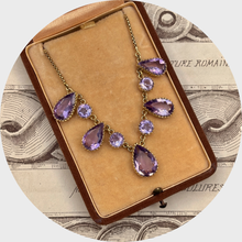 Load image into Gallery viewer, Vintage Amethyst Fringe Necklace