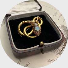 Load image into Gallery viewer, Victorian Coiling Snake Brooch