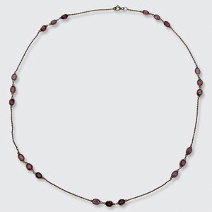 Vintage Ruby Station Necklace