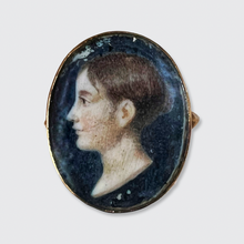 Load image into Gallery viewer, Miniature Portrait Ring of a Young Woman
