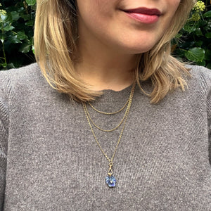 Victorian Opal & Diamond Pansy Pendant
