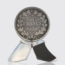 Load image into Gallery viewer, Silver Eloi Pernet Coin Pocket Knife Pendant