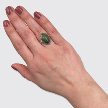 Load image into Gallery viewer, Turquoise &amp; Diamond Cluster Ring