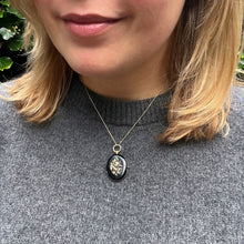 Load image into Gallery viewer, Victorian Black Enamel Gold Locket