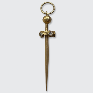 Vintage Gold Sword Pendant, Cathy Waterman