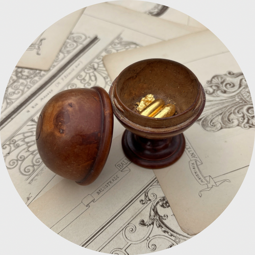 19th Century Wooden Pill Gilder