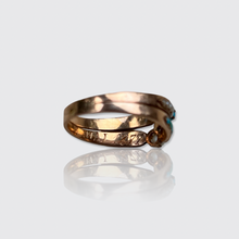 Load image into Gallery viewer, Victorian era Turquoise &amp; Pearl Crossover Ring