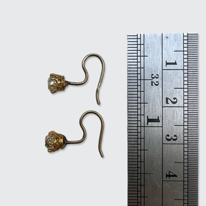 Victorian Old Mine-Cut Diamond Solitaire Earrings