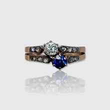 Load image into Gallery viewer, Belle Epoque Sapphire &amp; Diamond Toi et Moi Ring