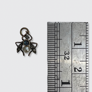 Diamond, Pearl & Sapphire Fly Pendant, Stickpin Conversion