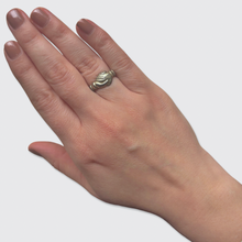 Load image into Gallery viewer, Antique Silver Partially Gilded Fede Ring
