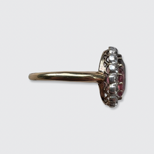Load image into Gallery viewer, Victorian Pink Tourmaline &amp; Diamond Cluster Ring