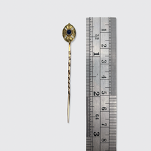 Load image into Gallery viewer, Antique Sapphire Shield Stickpin