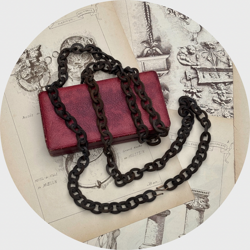 Victorian Vulcanite Sautoir Necklace