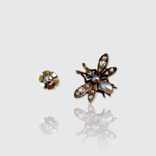 Load image into Gallery viewer, Asymmetrical Butterfly &amp; Flower Earring Set