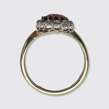 Load image into Gallery viewer, Victorian Pink Tourmaline &amp; Diamond Cluster Ring